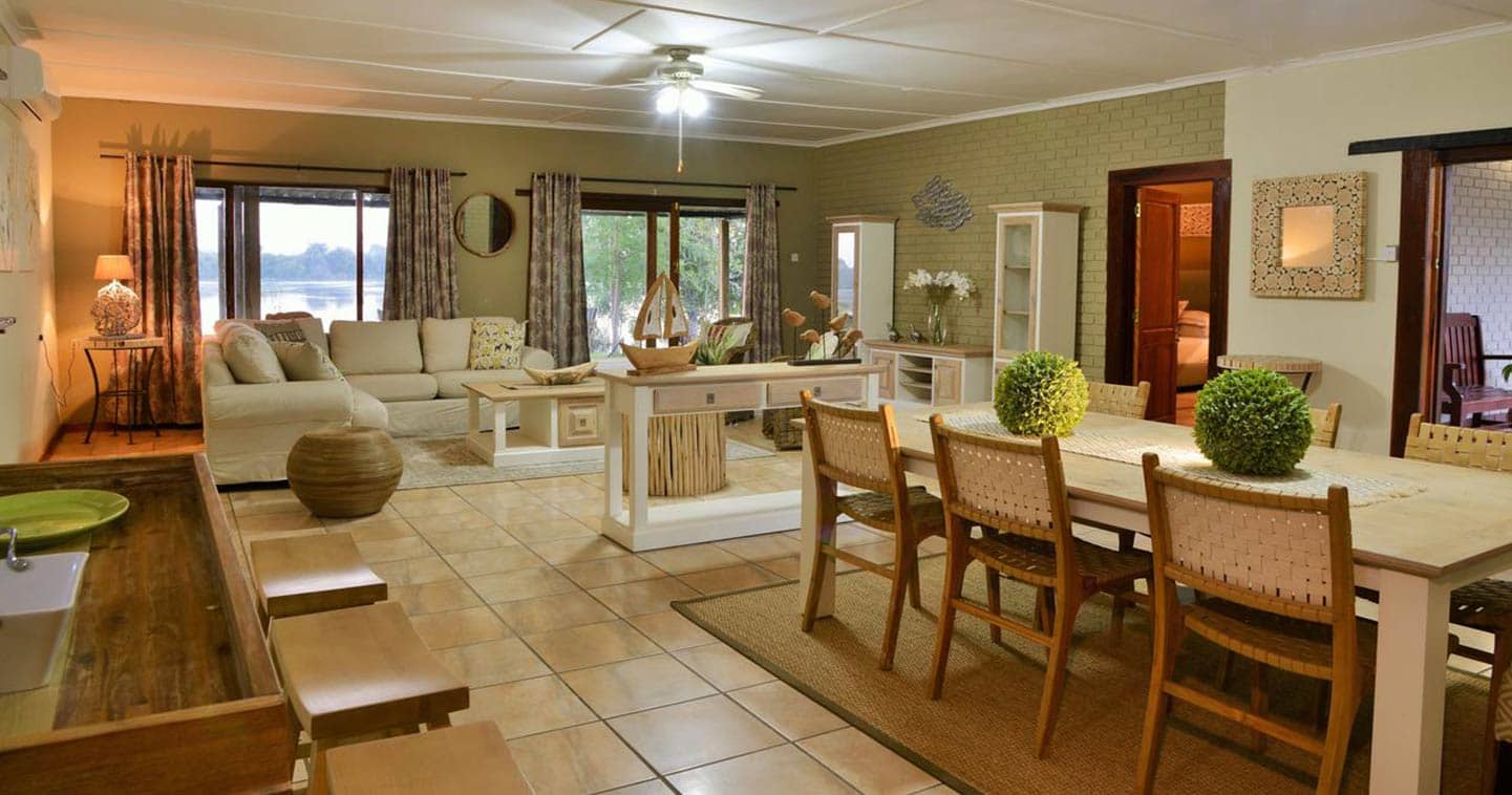The interior of Chobe River View Lodge
